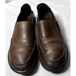 Born Brown Leather Slip on Shoes Women's 6.5